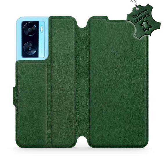 Phone Case OPPO A57S - Design Green Leather