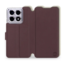 Phone Case Xiaomi 14T - Design Burgundy with Platinum