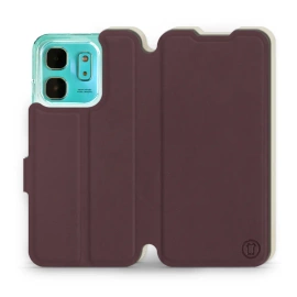Phone Case Infinix HOT 50i - Design Burgundy with Platinum