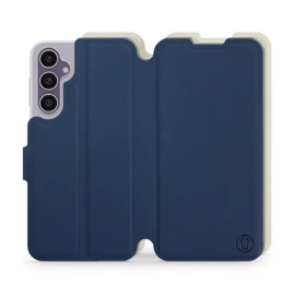 Etui Soft Touch do Samsung Galaxy S23 FE - wzór Głęboki granat z platyną