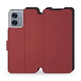 Phone Case Motorola Moto G54 5G - Design Dark Red with Black