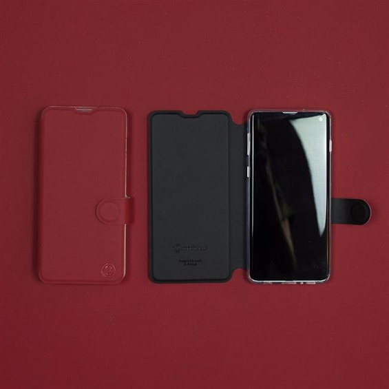 Hülle für Nokia X10 - Farbe Dunkelrot mit Schwarz