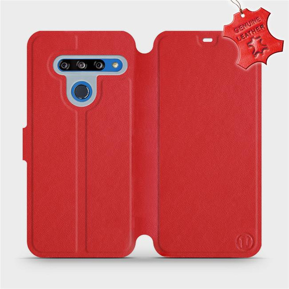 Phone Case LG G8s ThinQ - Design Red Leather