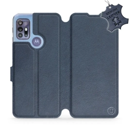 Phone Case Motorola Moto G30 - Design Blue Leather