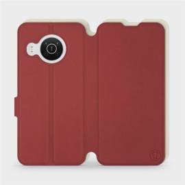 Phone Case Nokia X10 - Design Dark Red with Platinum