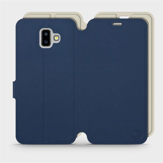 Etui Soft Touch do Samsung Galaxy J6 Plus 2018 - wzór Głęboki granat z platyną