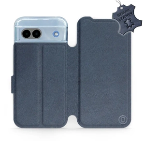 Phone Case Google Pixel 8A - Design Blue Leather