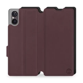 Phone Case Sony Xperia 5 V - Design Burgundy with Black