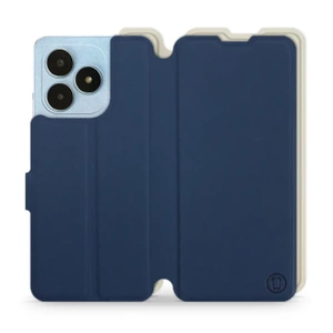 Hülle für Realme Note 50 - Farbe Marineblau mit Platin