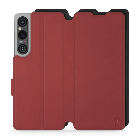 Etui Soft Touch do Sony Xperia 1 V - wzór Zachodząca czerwień z czernią