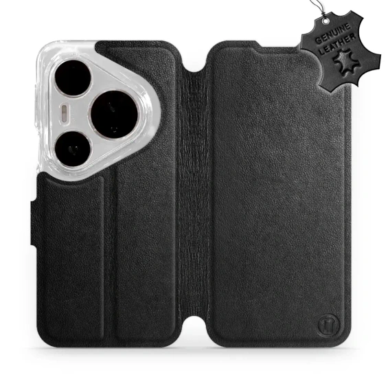 Phone Case Huawei Pura 80 Pro - Design Black Leather