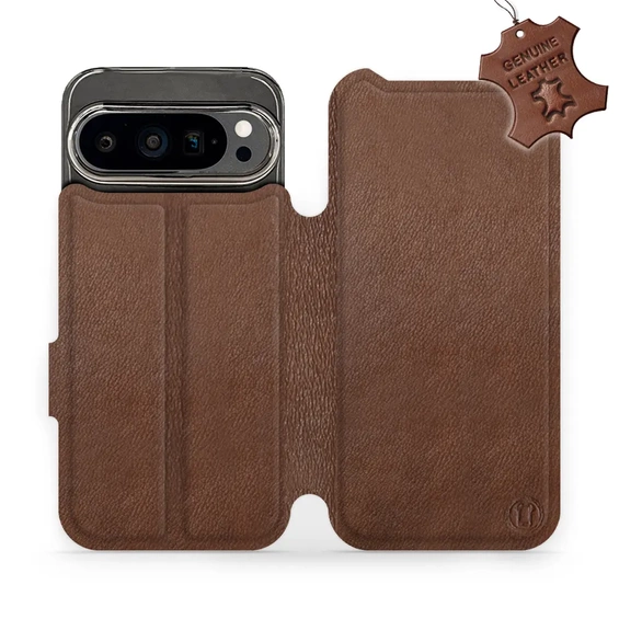 Phone Case Google Pixel 9 Pro - Design Brown Leather