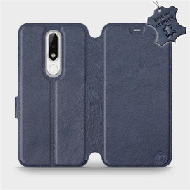 Phone Case Nokia 5.1 Plus - Design Blue Leather