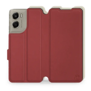 Etui Soft Touch do Motorola Moto G06 Power - wzór Zachodząca czerwień z platyną