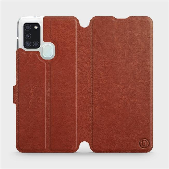 Hülle für Samsung Galaxy A21S - Farbe Brown&Orange