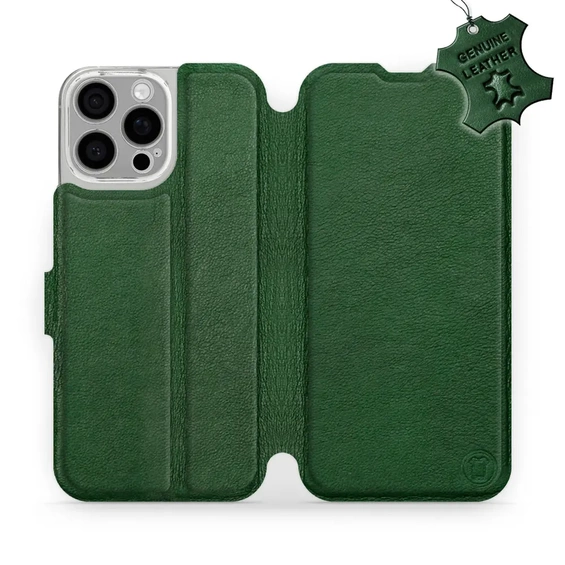 Phone Case Apple iPhone 16 Pro Max - Design Green Leather