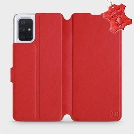 Phone Case Samsung Galaxy A71 - Design Red Leather