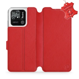 Phone Case Xiaomi Redmi 10C - Design Red Leather