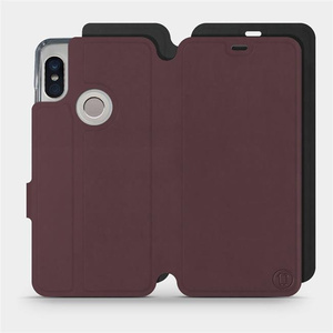 Phone Case Xiaomi Redmi Note 5 - Design Burgundy with Black