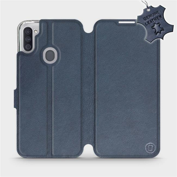 Phone Case Samsung Galaxy M11 - Design Blue Leather