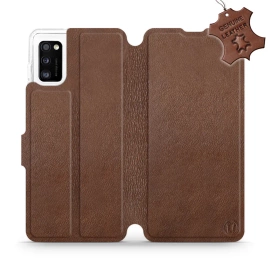 Phone Case Samsung Galaxy A41 - Design Brown Leather