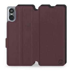 Etui Soft Touch do Sony Xperia 10 VI - wzór Matowy burgund z czernią