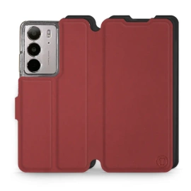 Phone Case Realme C75 - Design Dark Red with Black