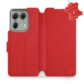 Phone Case Motorola Edge 50 Ultra - Design Red Leather