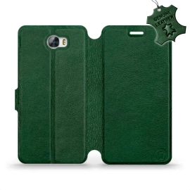 Phone Case Huawei Y6 II Compact - Design Green Leather