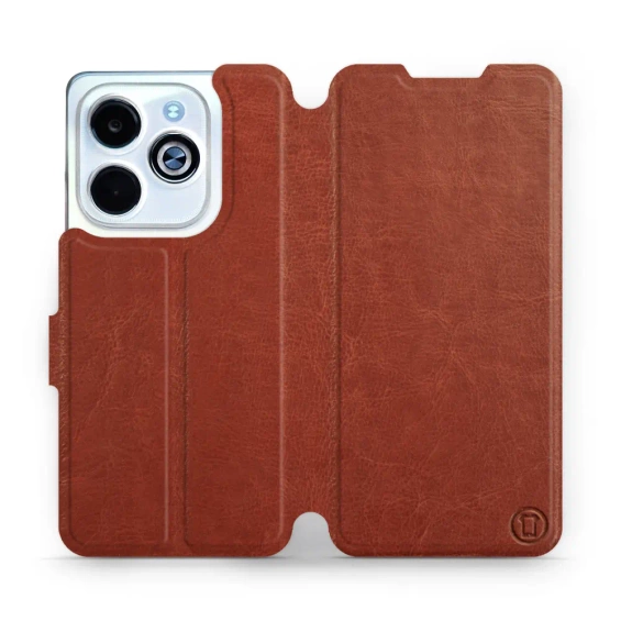 Hülle für Infinix HOT 40i - Farbe Brown&Orange