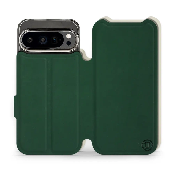 Phone Case Google Pixel 9 Pro - Design Green with Platinum