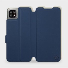 Phone Case Samsung Galaxy A22 5G - Design Navy with Platinum