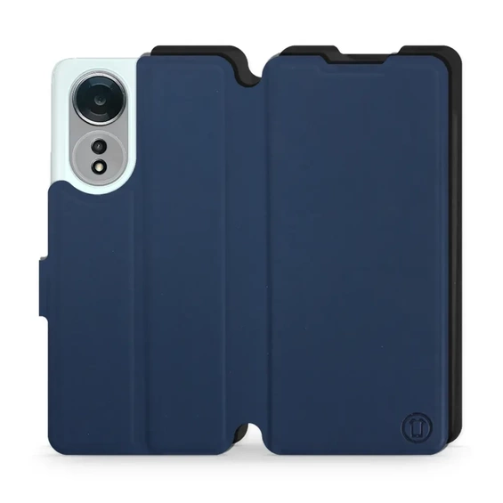 Etui Soft Touch do OPPO A58 - wzór Głęboki granat z czernią