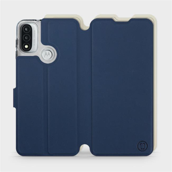 Phone Case Motorola Moto E20 - Design Navy with Platinum