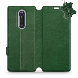 Phone Case Sony Xperia 1 - Design Green Leather