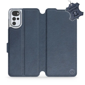 Phone Case Motorola Moto G22 - Design Blue Leather