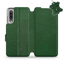 Etui ze skóry naturalnej do Xiaomi Mi 9 - wzór Green Leather