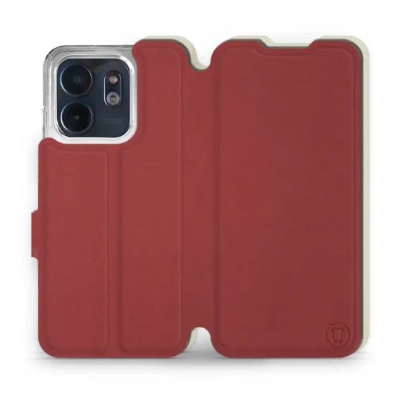 Phone Case Infinix Smart 9 - Design Dark Red with Platinum