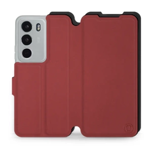 Phone Case Realme C71 - Design Dark Red with Black