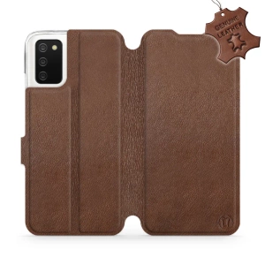 Hülle für Samsung Galaxy A02S - Farbe Brown Leather