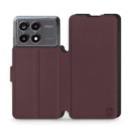 Phone Case Xiaomi POCO X6 Pro - Design Burgundy with Black