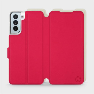 Phone Case Samsung Galaxy S21 Plus - Design Red with Platinum