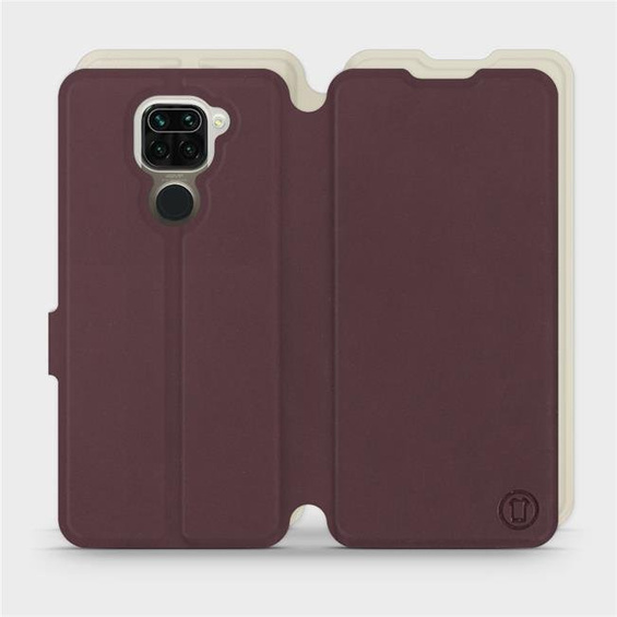 Hülle für Xiaomi Redmi Note 9 - Farbe Burgund mit Platin