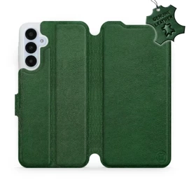 Etui ze skóry naturalnej do Samsung Galaxy A25 5G - wzór Green Leather