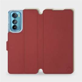 Phone Case Motorola Edge 30 5G - Design Dark Red with Platinum