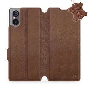 Phone Case Sony Xperia 5 V - Design Brown Leather