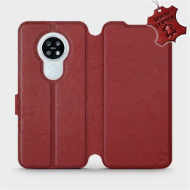 Phone Case Nokia 6.2 - Design Dark Red Leather