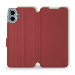 Hülle für Samsung Galaxy A07 - Farbe Dunkelrot mit Platin