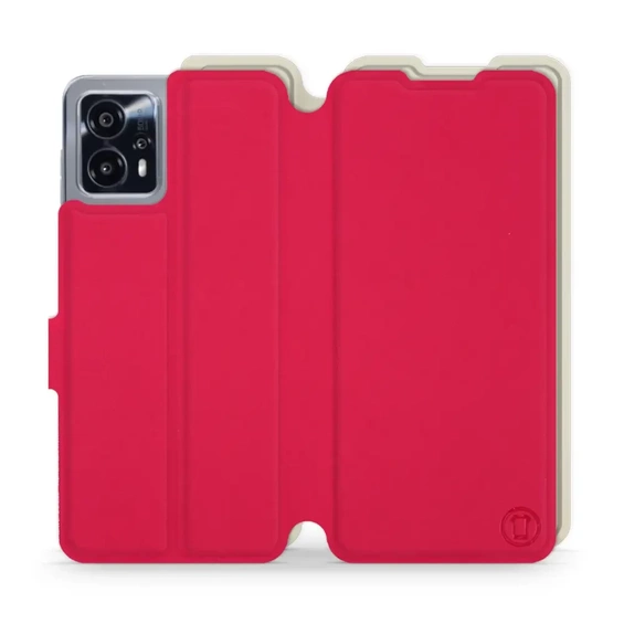 Hülle für Motorola Moto G13 - Farbe Rot mit Platin