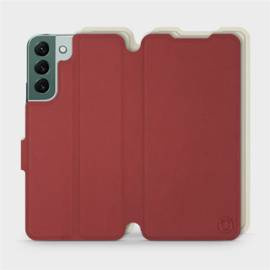 Hülle für Samsung Galaxy S22 Plus - Farbe Dunkelrot mit Platin